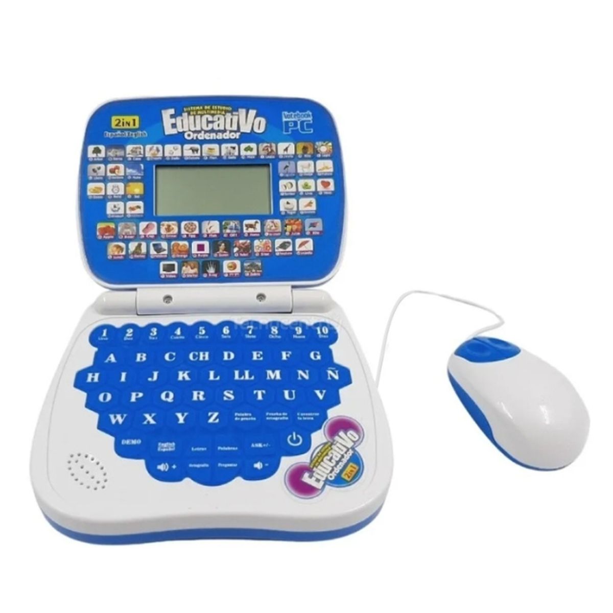 GENERICO - Mini Computador Didactico Educativo Niños Y Niñas 2 Idiomas