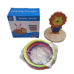 GENERICO - Lanzamiento De Anillos A León De Madera perfecto para niños