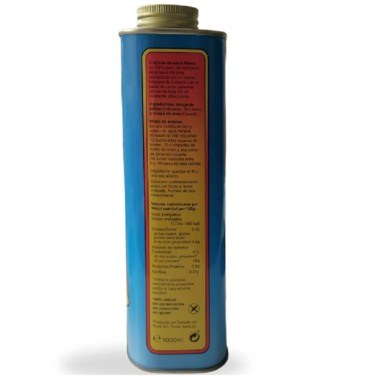 MANDAL - Jarabe de Arce y Palma 1000 mL Madal Bal