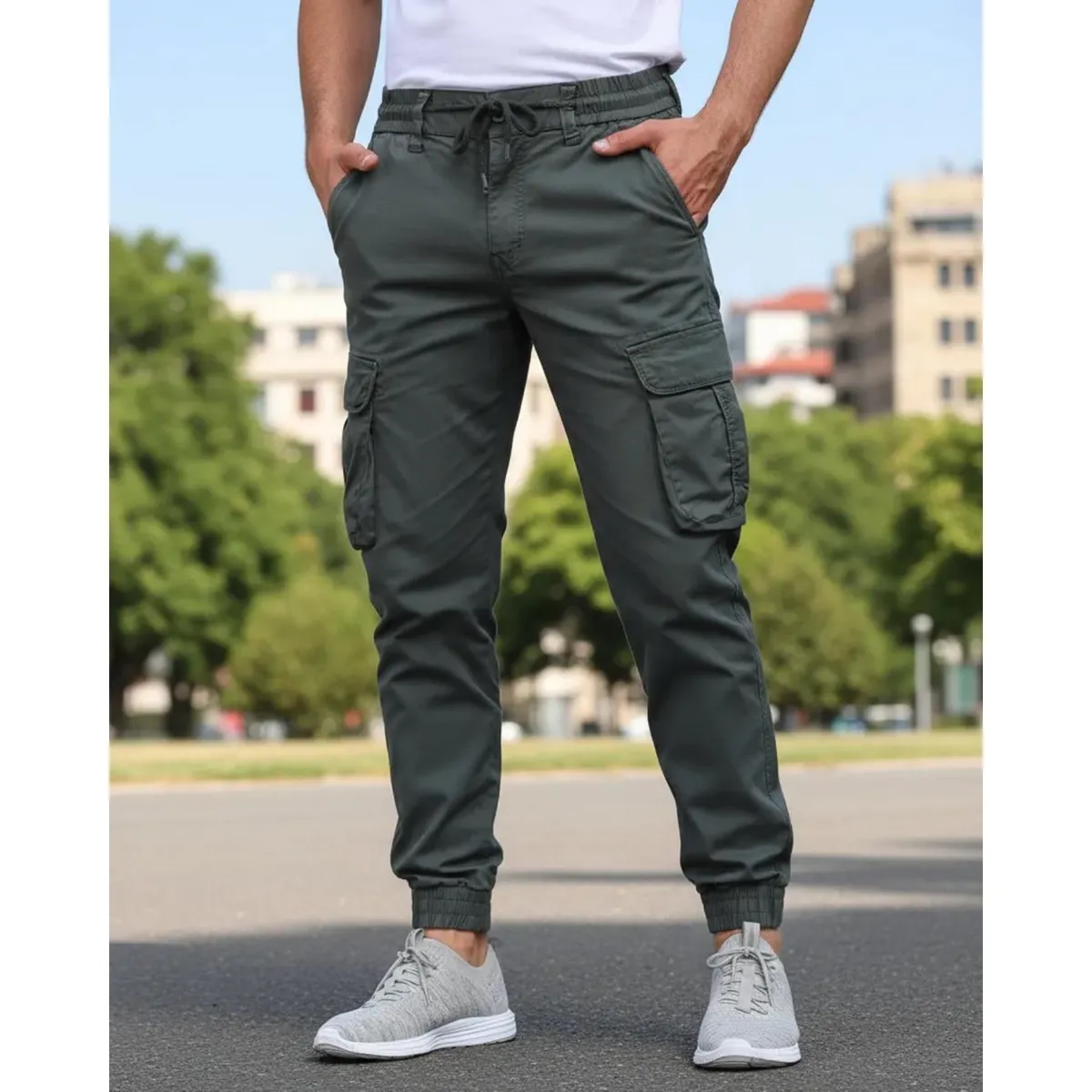 BLUE MOUNTAIN - Pantalón Joggers Cargo Adulto De Varón