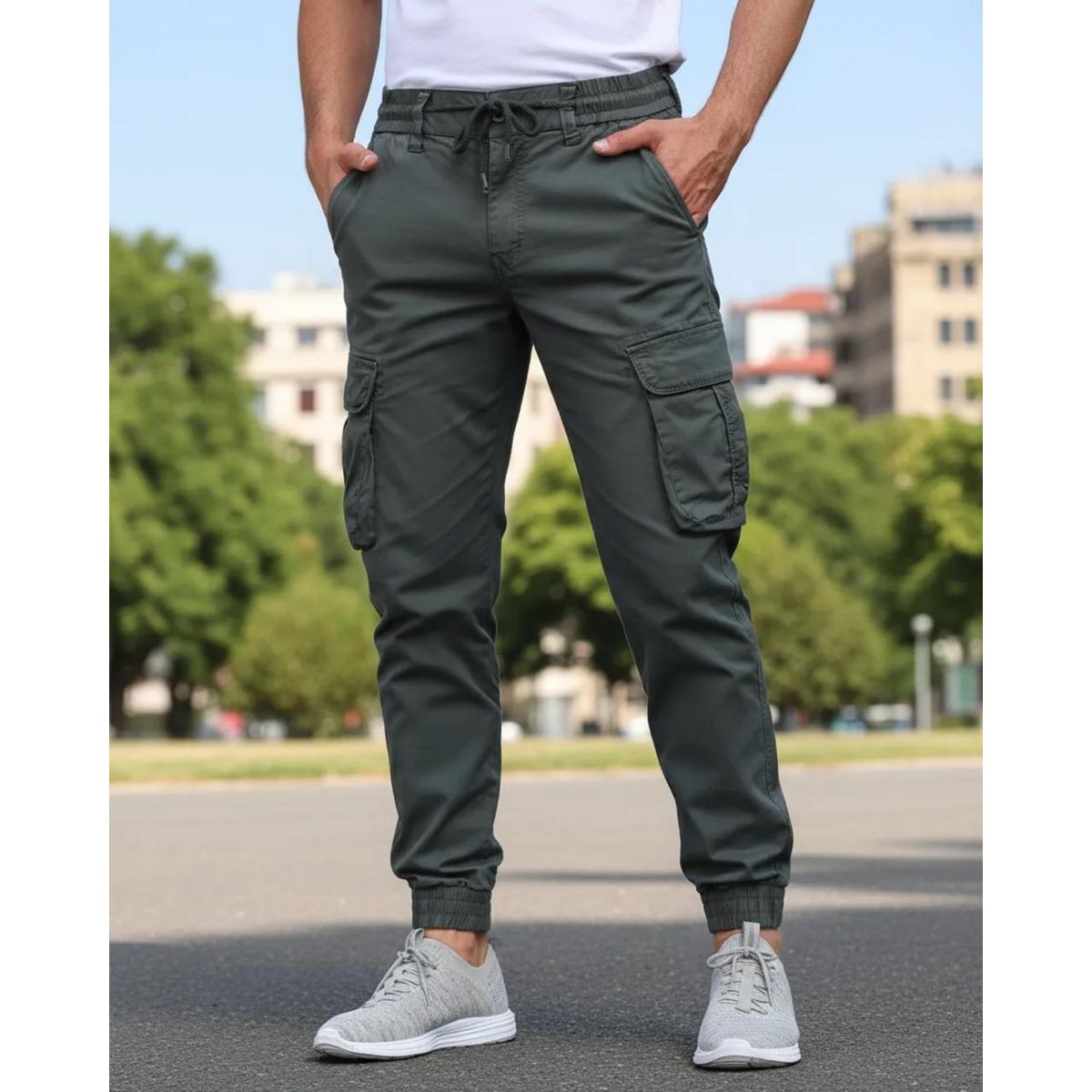 BLUE MOUNTAIN - Pantalón Joggers Cargo Adulto De Varón