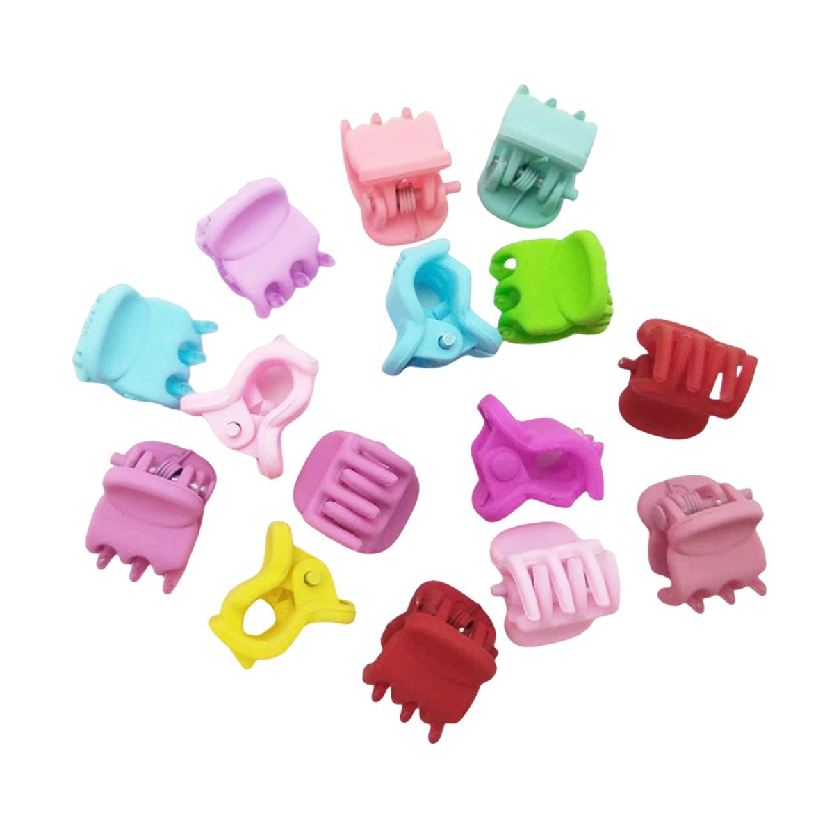 GENERICO - Caja 24 Pinches Tiburon Pequeños Para Cabello Colores