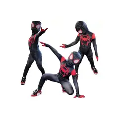 GENERICO - Disfraz Spiderman hombre araña miles morales talla 10