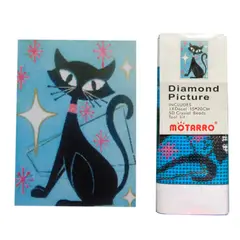 GENERICO - Pintura con diamantes - Gatito negro 15X20