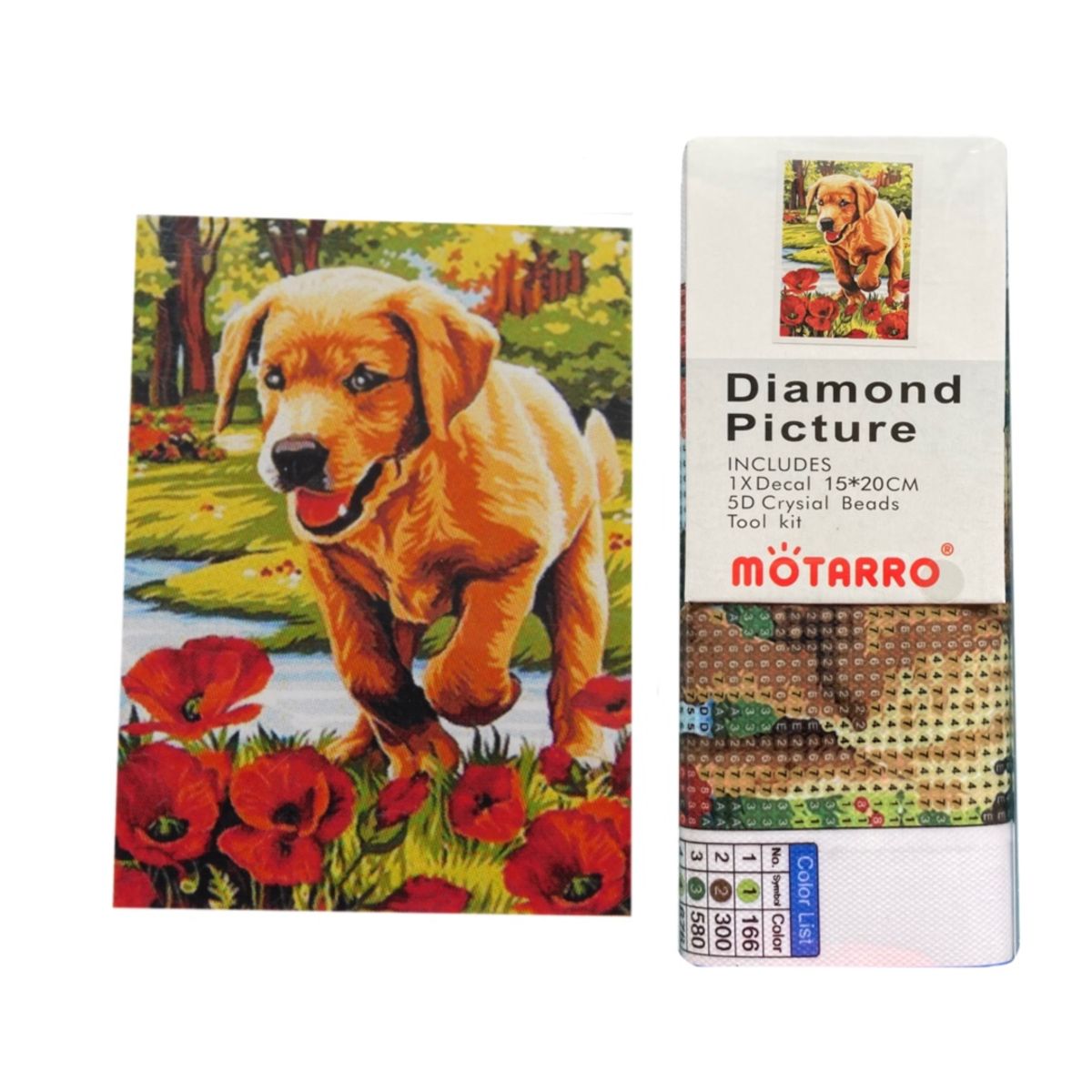 GENERICO - Pintura con diamantes - Perrito 15X20