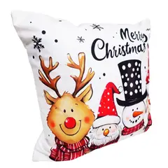 GENERICO - Pack de 2 fundas de Cojín Diseño Top Navidad Mono de Nieve