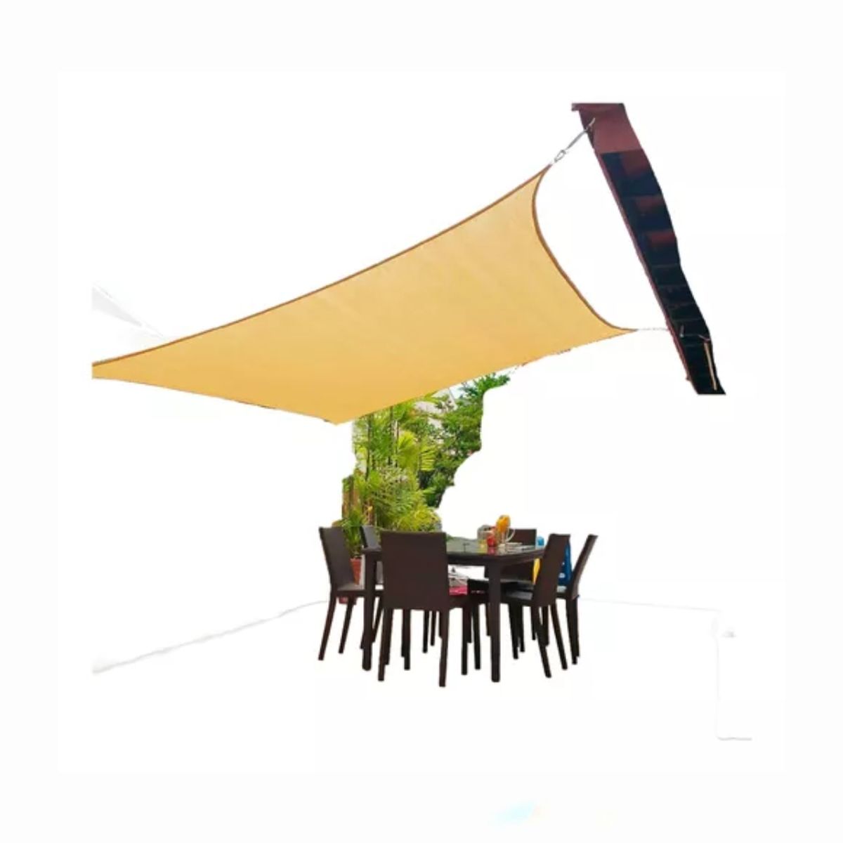 GENERICO - Lona Toldo Sombra Malla Hdpe Anti Uv Rectangular 4x3 Mts