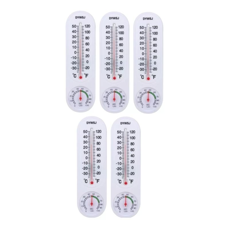 GENERICO - Pack X5 Termometro Higrometro Analogico Medidor Temperatura Humedad