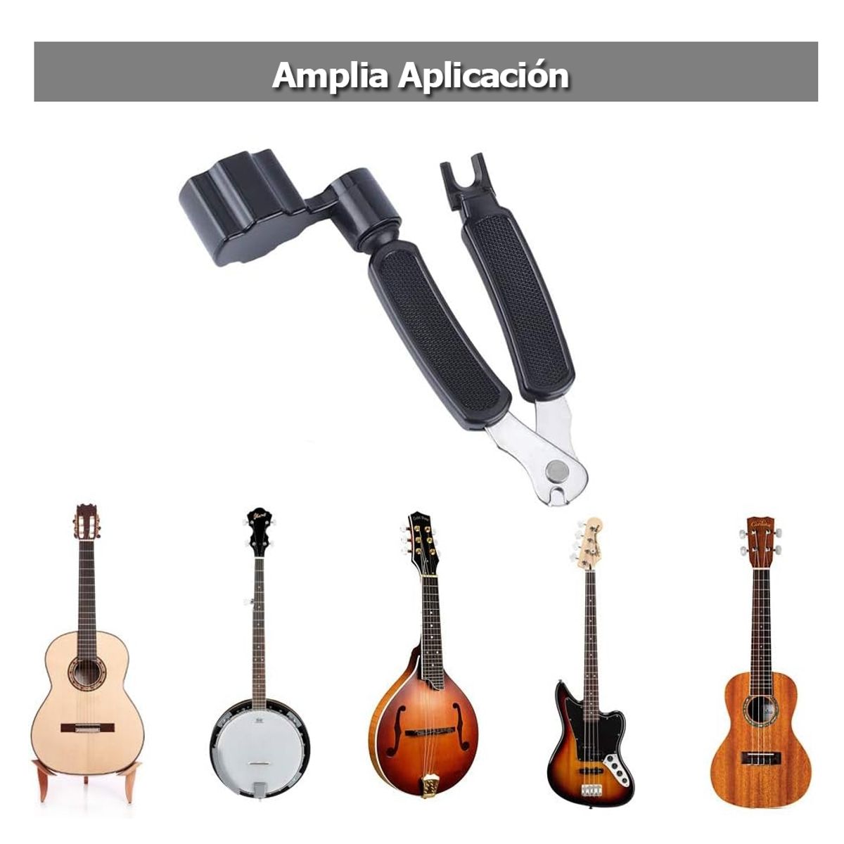 GENERICO - cortador cuerda  de guitarra 3 en 1
