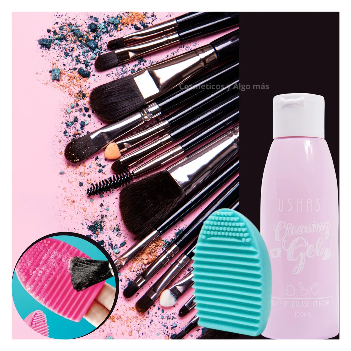 DOLCE BELLA - Set Limpiador de Brochas De Maquillaje en gel mas esponja silicona