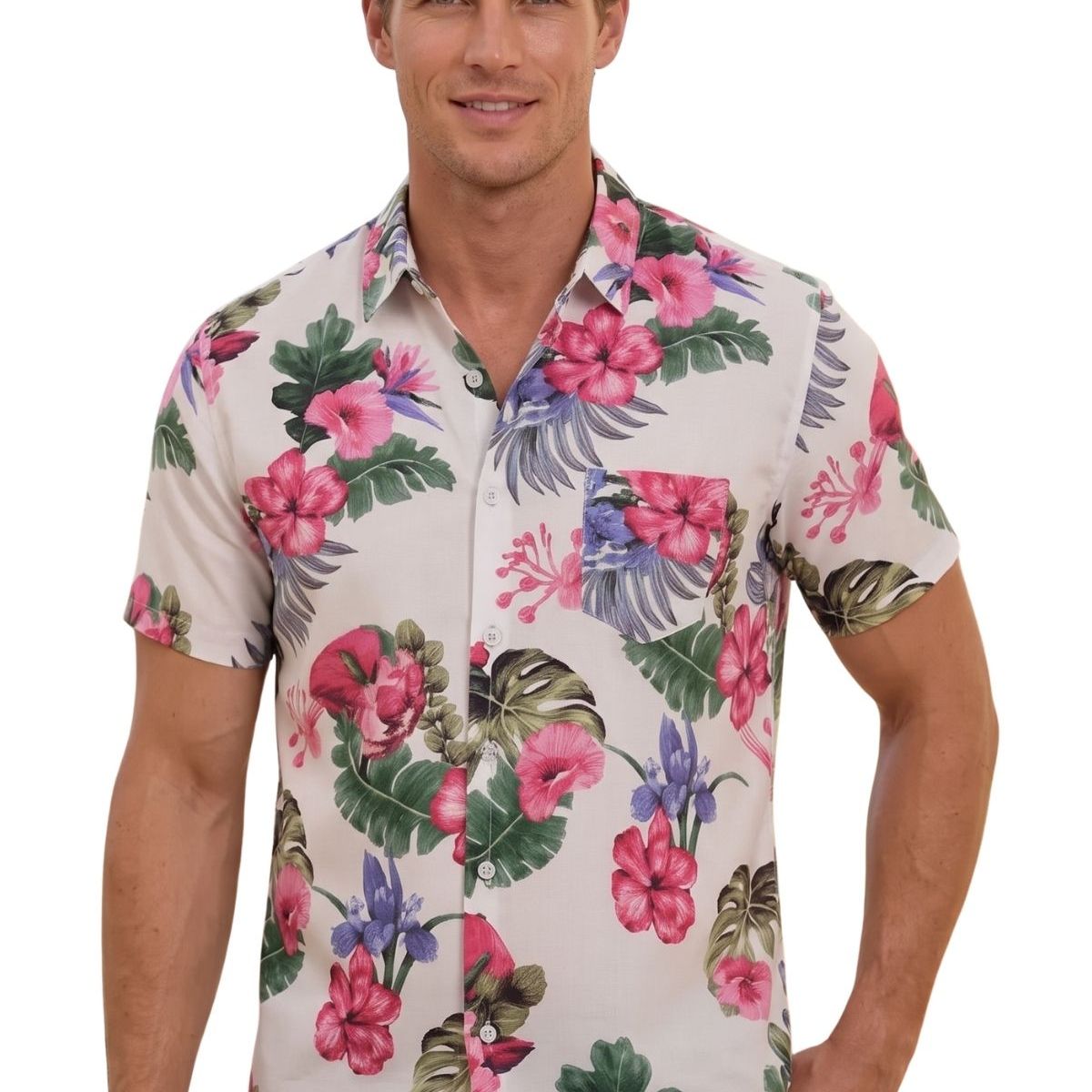 LIKE SHOP - Camisa Guayabera Fashion Hombre Tropical Diseño Calidad 085
