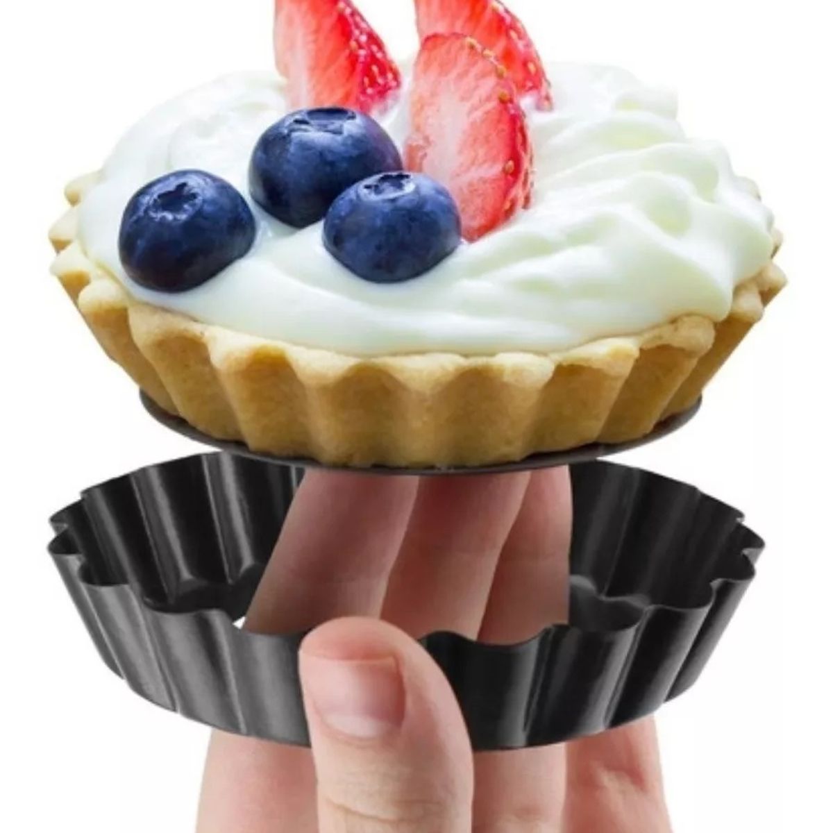 GENERICO - Pack X24 Moldes Mini Tartaleta Individual Kuchen Desmontable.