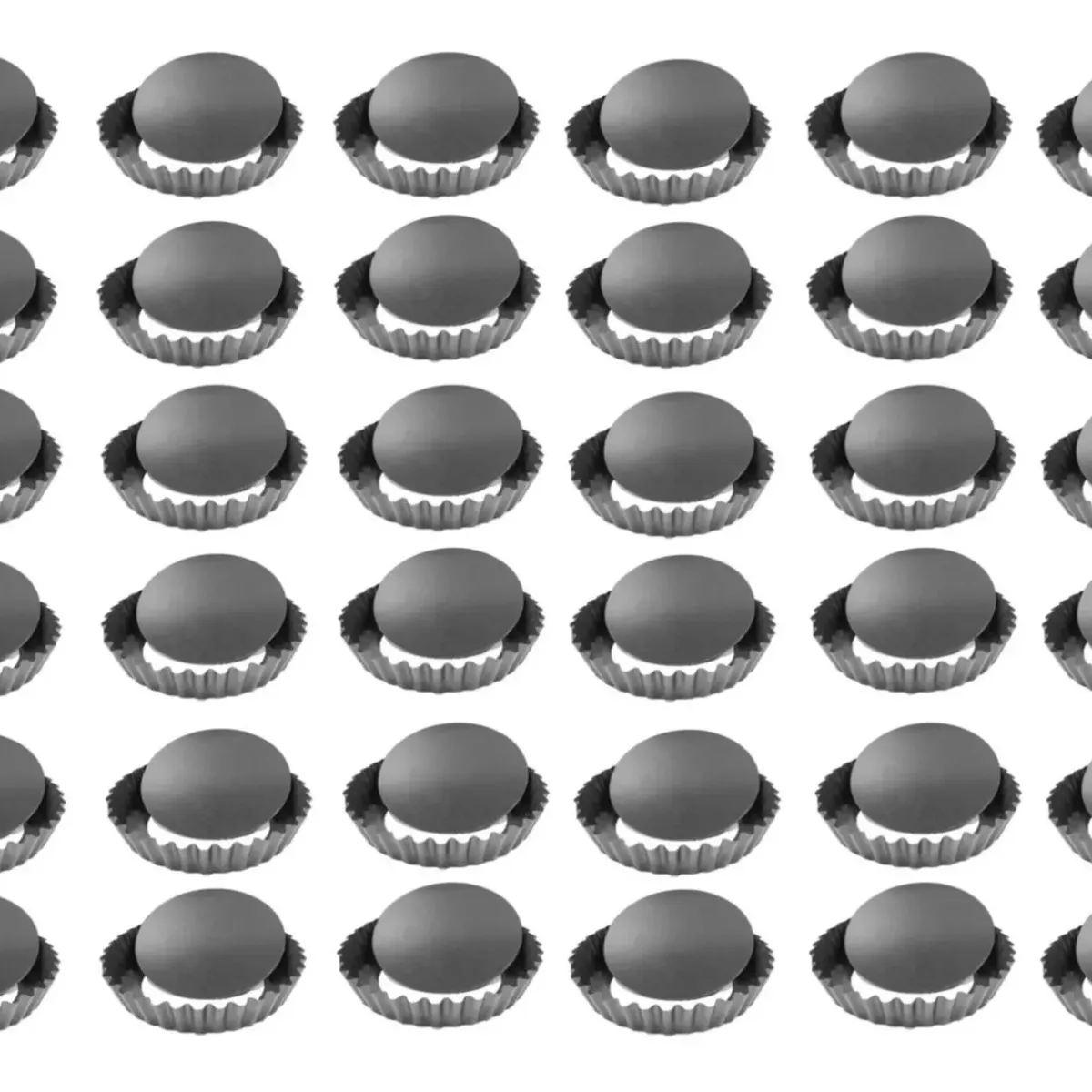 GENERICO - Pack X36 Moldes Mini Tartaleta Individual Kuchen Desmontable