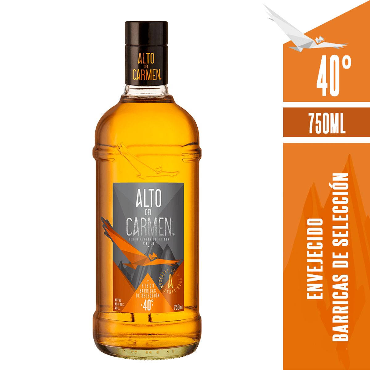 ALTO DEL CARMEN - Pisco Alto Del Carmen Barricas De Selección 40° 750Cc