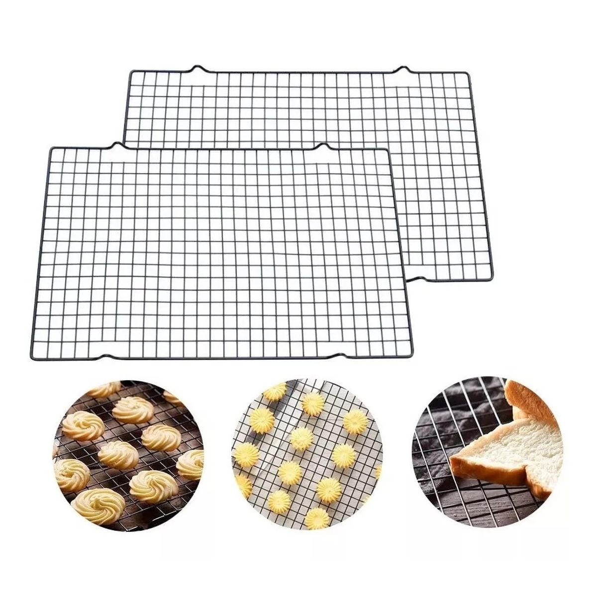 GENERICO - Pack X2 Rejilla Para Galleta Rejilla Para Enfriar Galleta Pizza 40cm