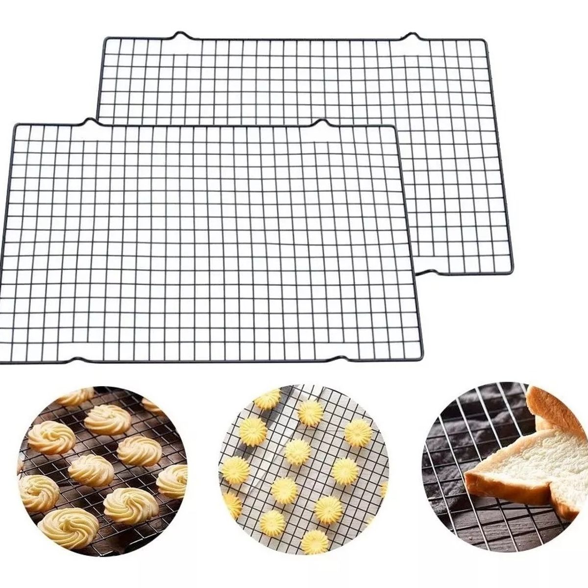 GENERICO - Pack X2 Rejilla Para Galleta Rejilla Para Enfriar Galleta Pizza 28cm