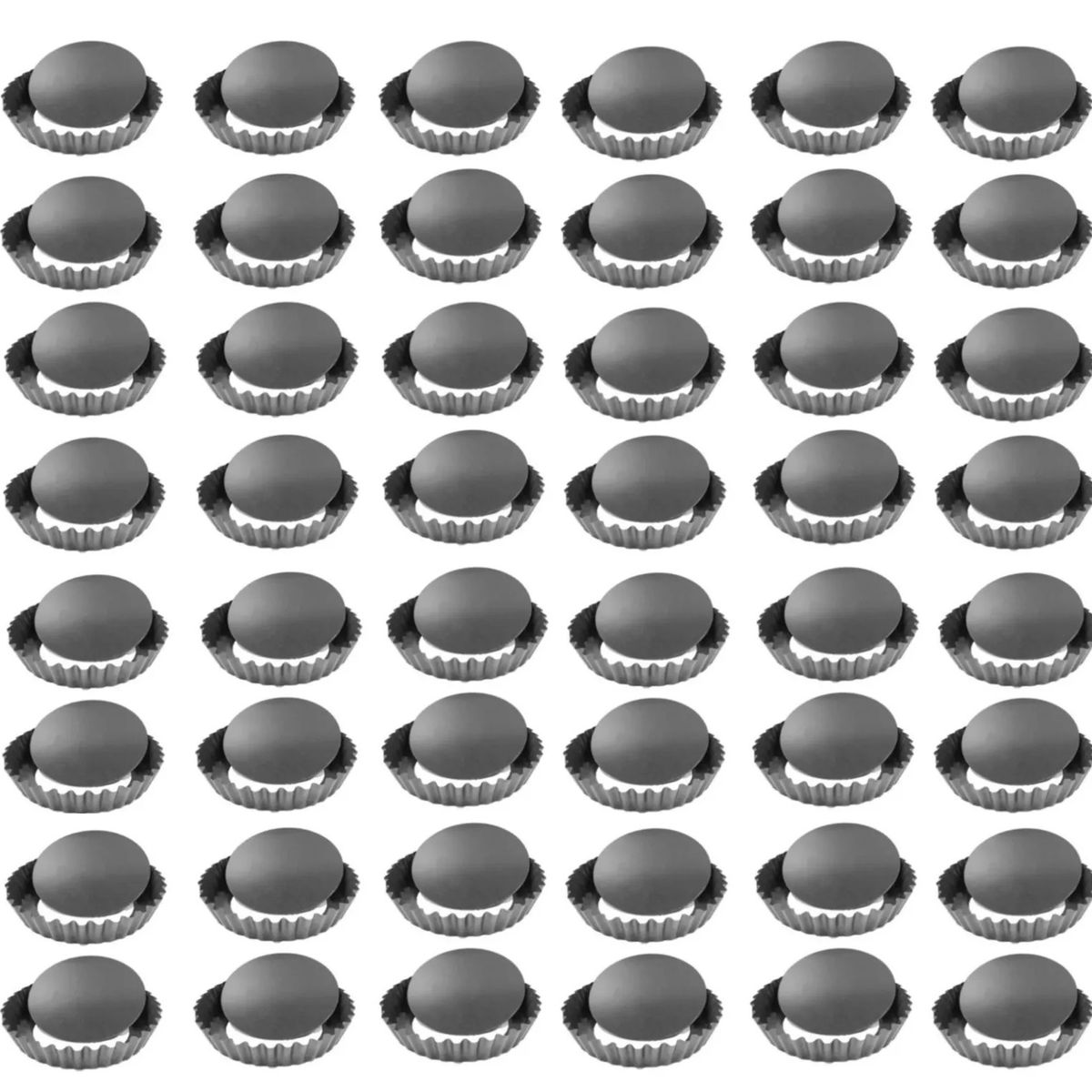 GENERICO - Pack X48 Moldes Mini Tartaleta Individual Kuchen Desmontable