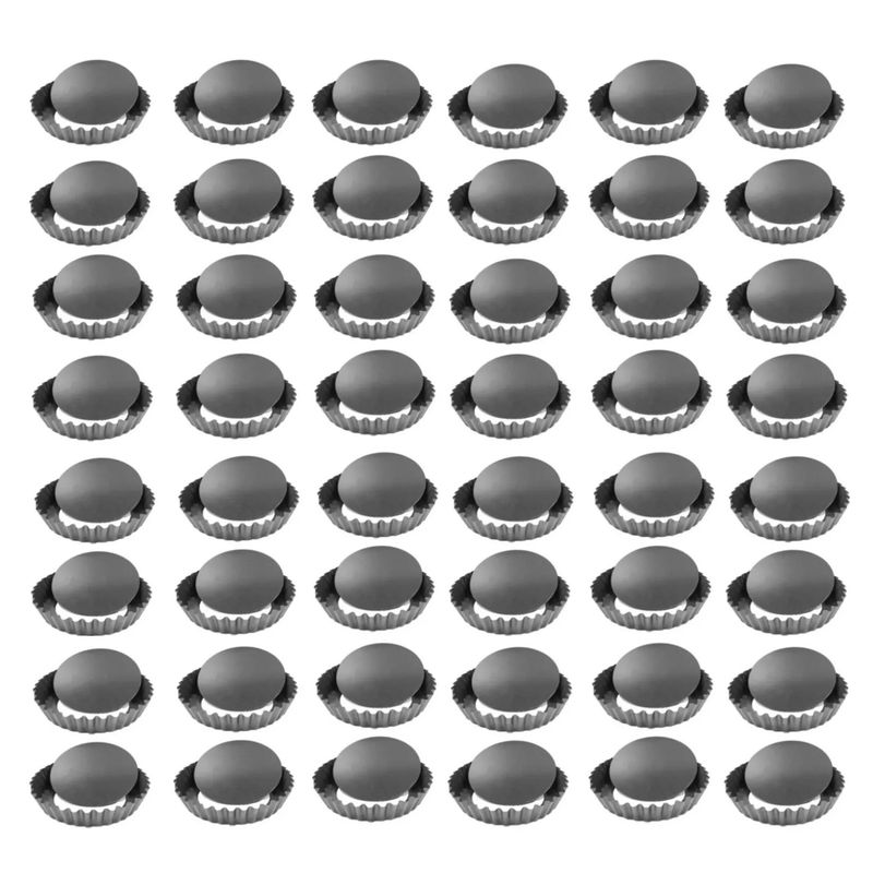 GENERICO - Pack X48 Moldes Mini Tartaleta Individual Kuchen Desmontable