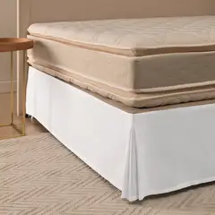 KARSTEN - Faldón para cama Mila Súper King 180 hilos Blanco