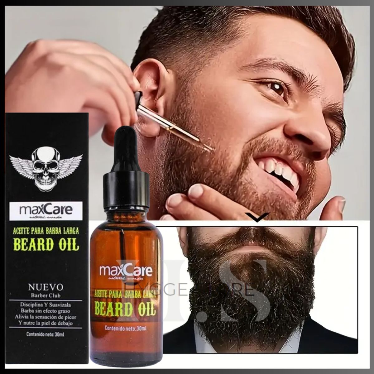GENERICO - Kit Barberia Aceite Para Barba Shampo Cera Capilar