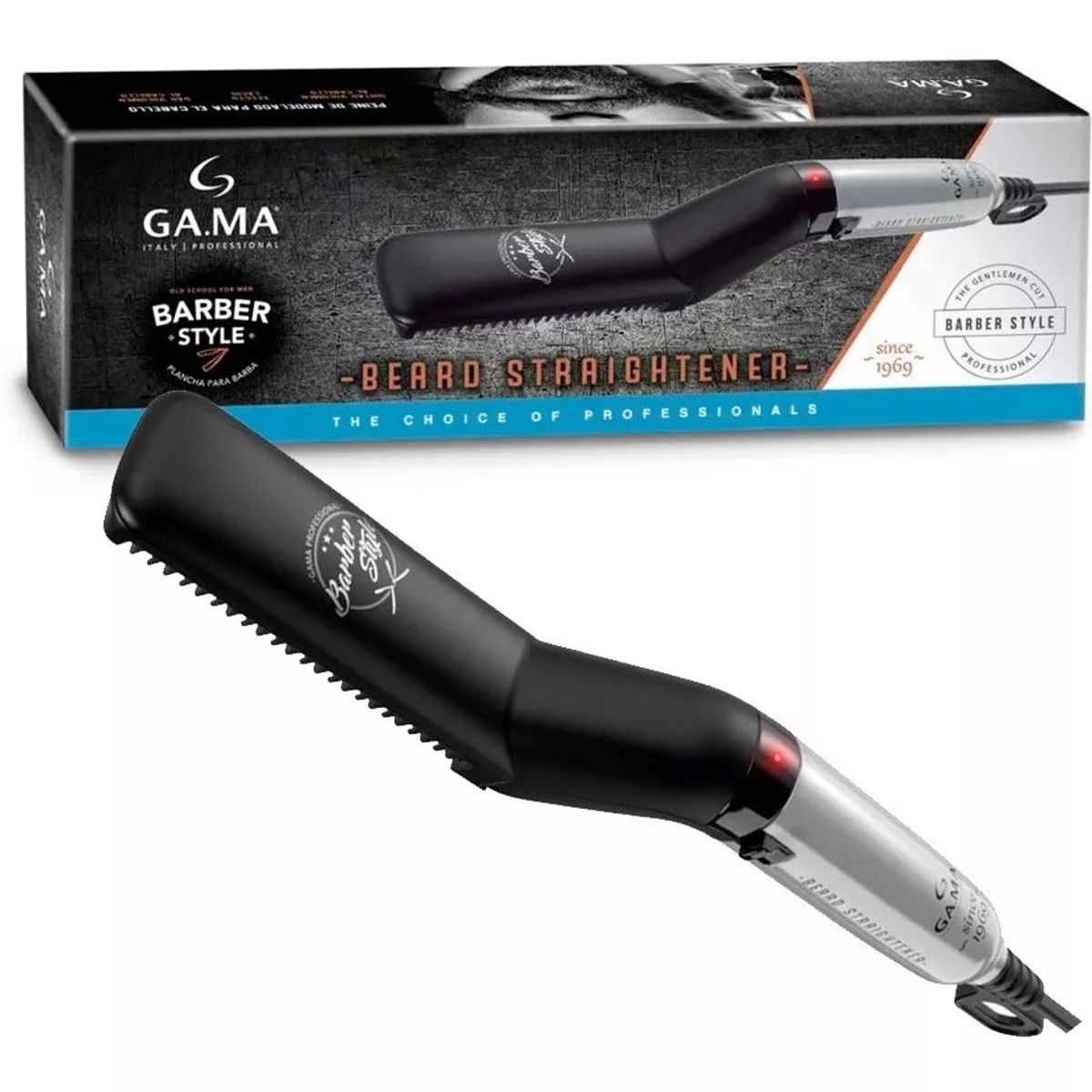 GAMA - Plancha Alisadora Cepillo De Barba Gama Barber Style Iones