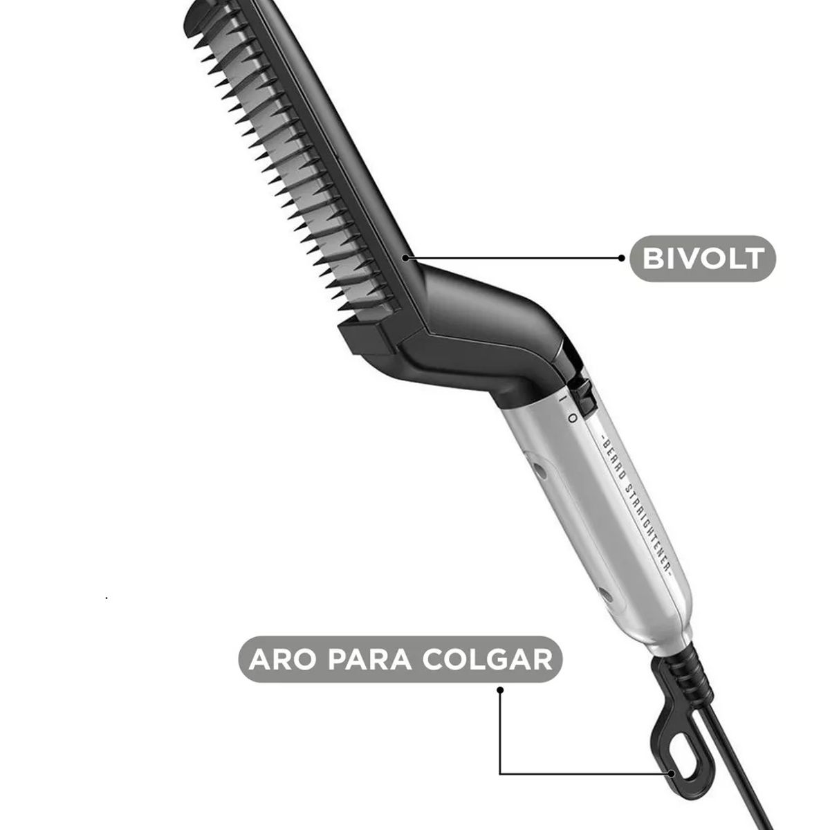 GAMA - Plancha Alisadora Cepillo De Barba Gama Barber Style Iones