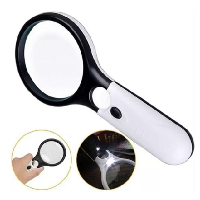 GENERICO - Lupa Lectura Iluminacion Luz Led Zoom 45x 3x Joyeria Doble 285003