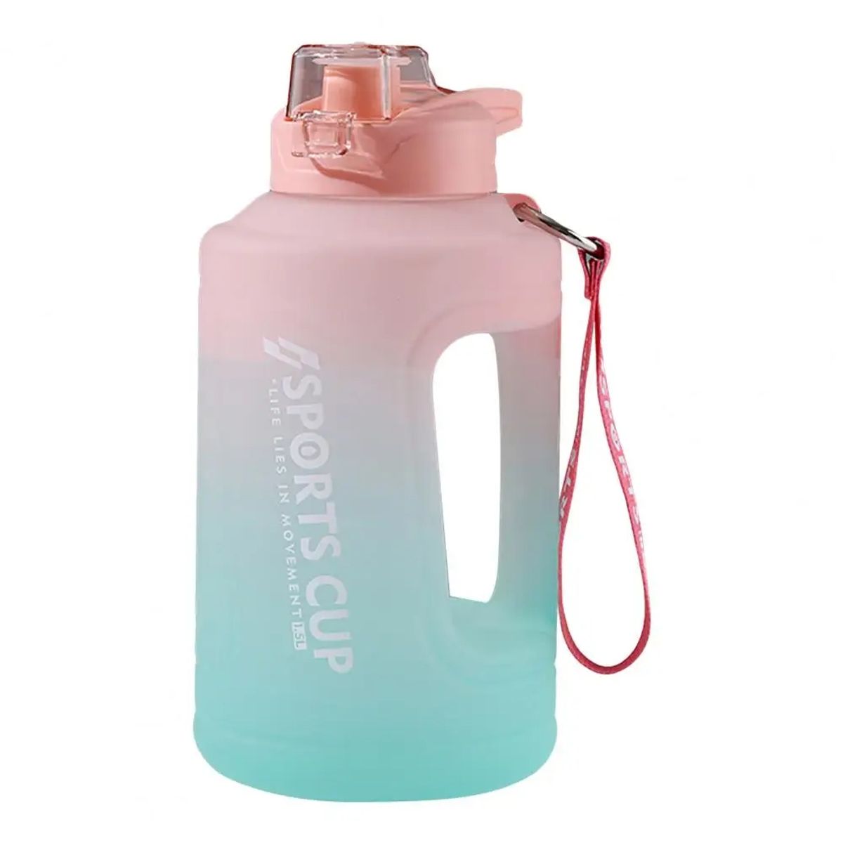 CRUSEC - Botella De Agua Gradiente 2300ml Deportiva Fitness Unisex Rosa