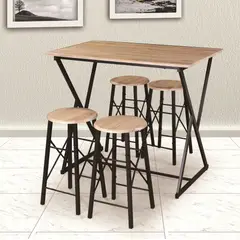 ABMTOYS - Mesa 3 en 1 Comedor Plegable y Arrimo con Taburetes