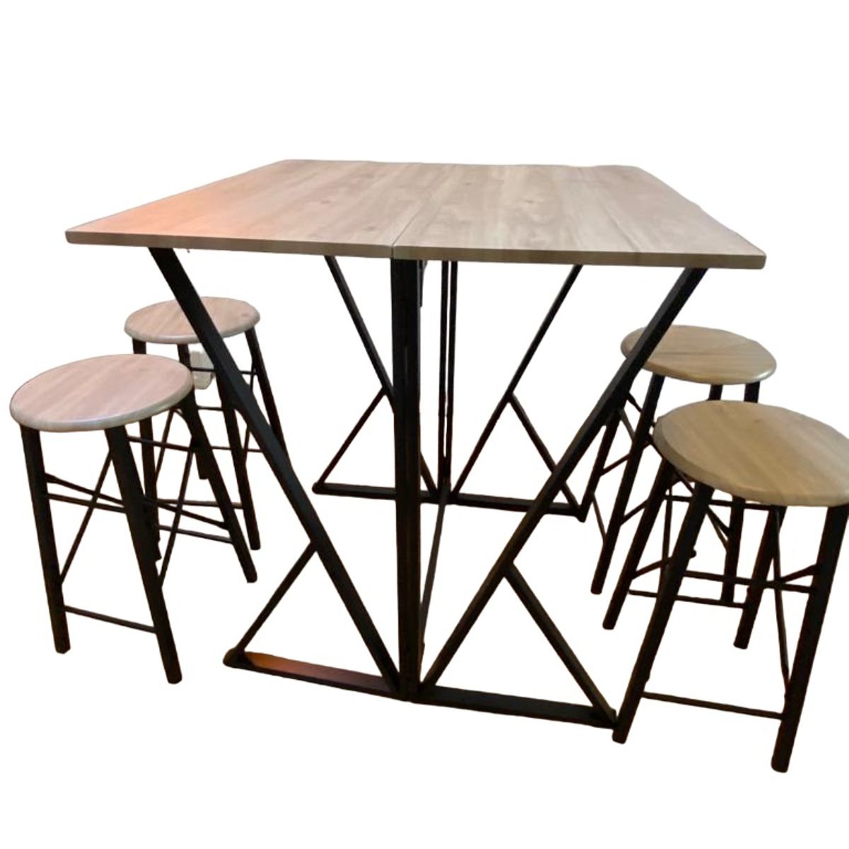 ABMTOYS - Mesa 3 en 1 Comedor Plegable y Arrimo con Taburetes