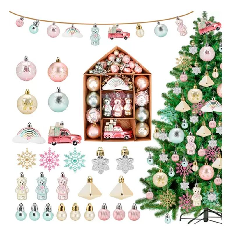 GENERICO - Esferas Adorno Para Árbol De Navidad 70pcs
