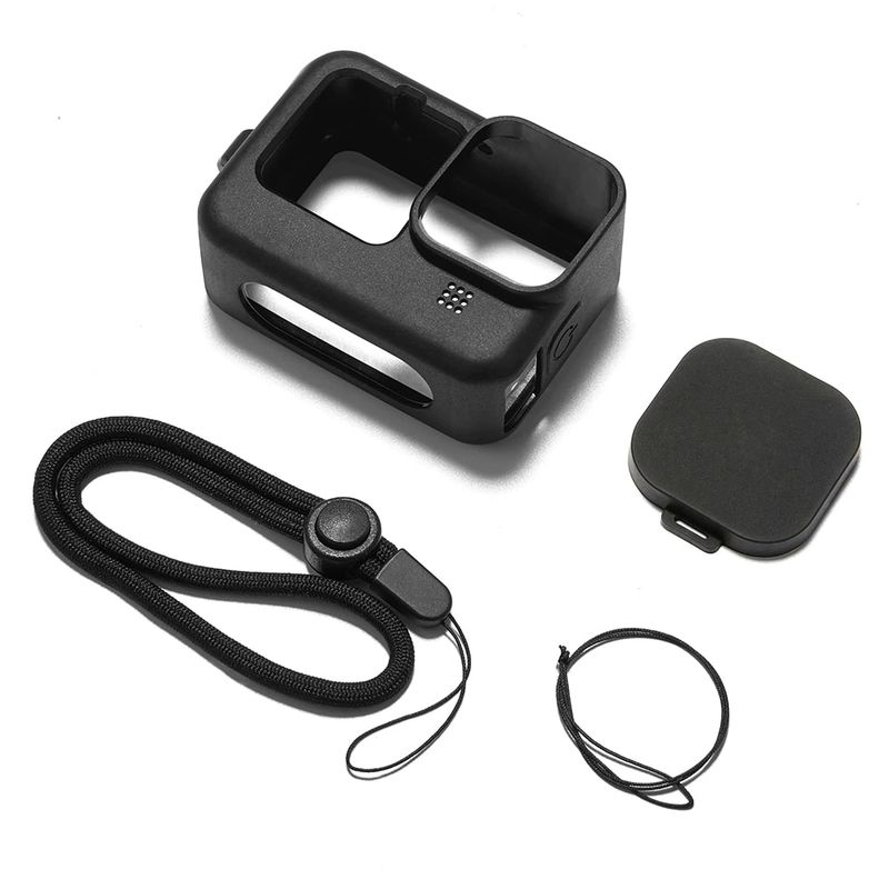 GENERICO - Protector de silicona + Tapa de lente + Strap para GoPro Hero 12 Black