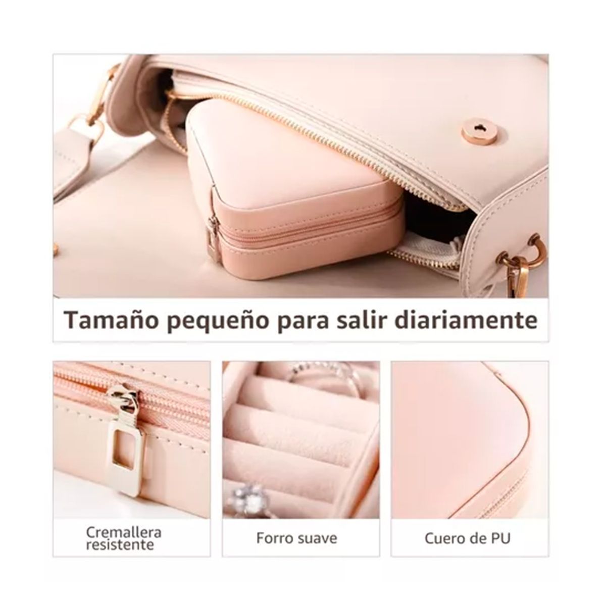 GENERICO - Joyero Caja Mini Portátil Organizador De Viaje