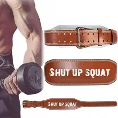 EVERSO - Cinturón De Pesas Cuero Entrenamiento Gym Crossfit Talla M
