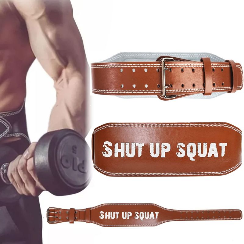EVERSO - Cinturón De Pesas Cuero Entrenamiento Gym Crossfit Talla S