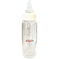 PIGEON - MAMADERA DE VIDRIO 240ML FLEXIBLE 4m