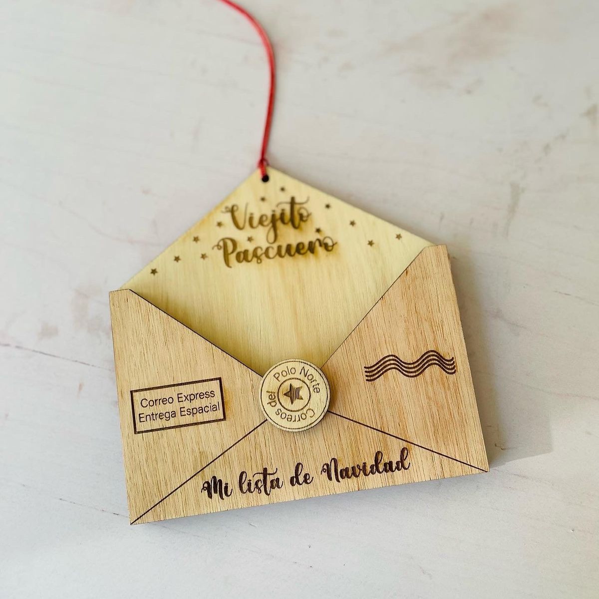 GENERICO - Adorno sobre para carta viejo pascuero