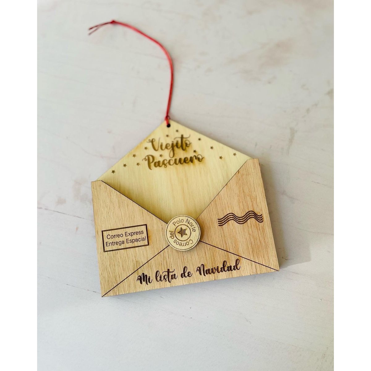 GENERICO - Adorno sobre para carta viejo pascuero