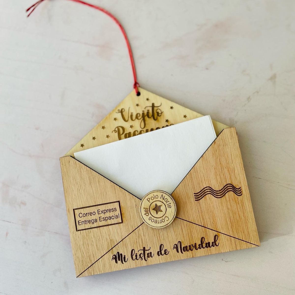 GENERICO - Adorno sobre para carta viejo pascuero