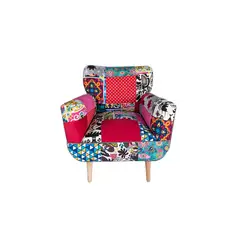 GENERICO - Poltrona individual Sonica Patchwork de 75 x 75 x 85 cm