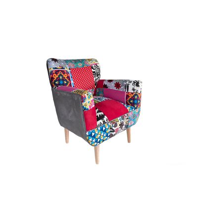 Imagen 2 del producto Poltrona individual Sonica Patchwork de 75 x 75 x 85 cm