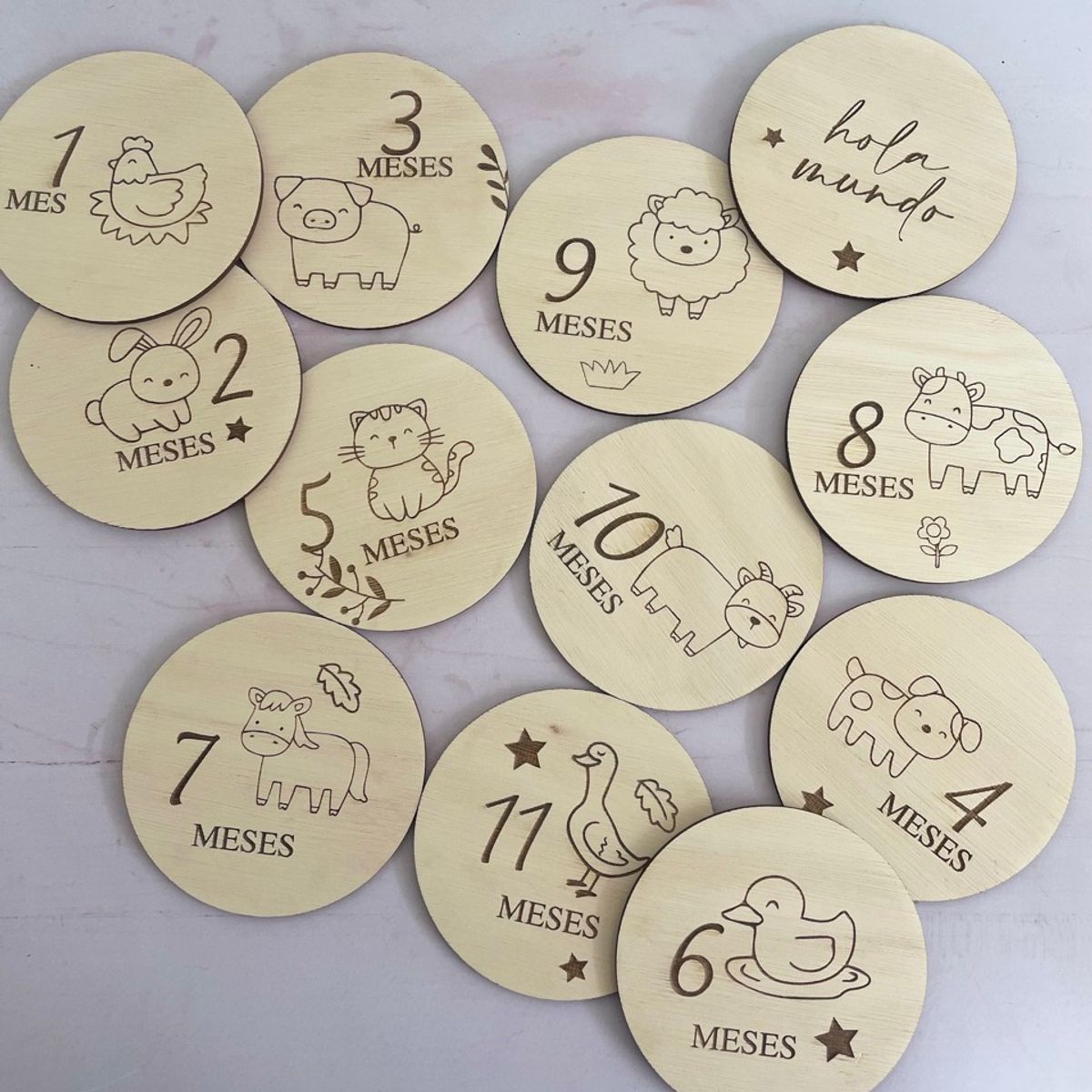 GENERICO - Placas cumple mes animales de granja