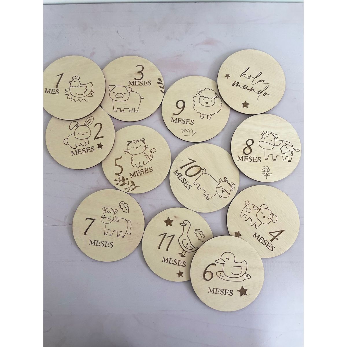 GENERICO - Placas cumple mes animales de granja