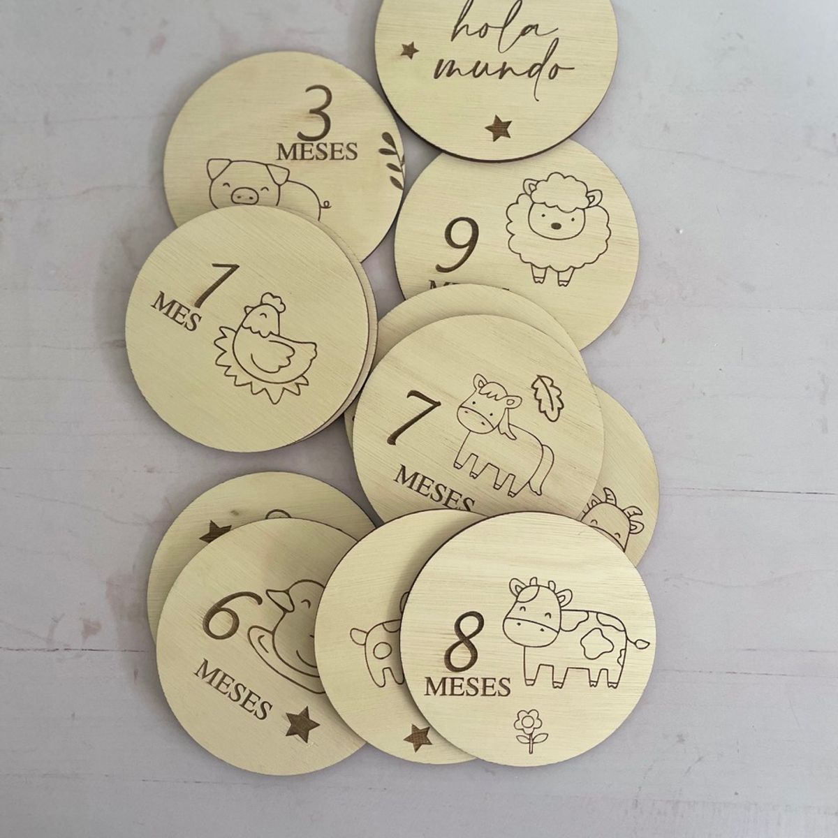 GENERICO - Placas cumple mes animales de granja