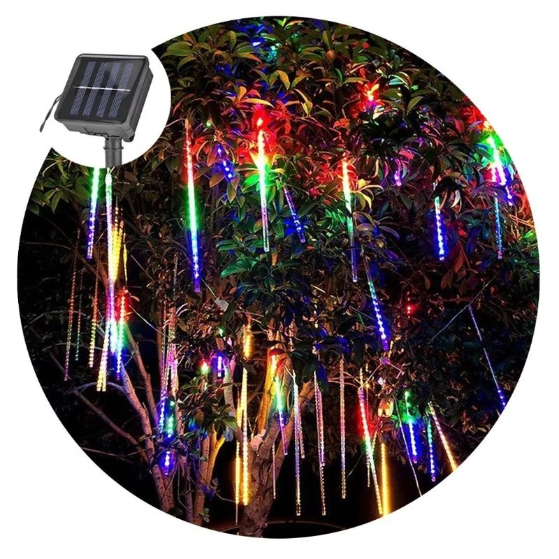 GENERICO - Guirnalda Lluvia De Meteorito Solares Decorativas Luz Multicolor