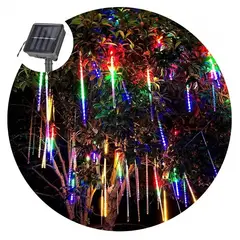 GENERICO - Guirnalda Lluvia De Meteorito Solares Decorativas Luz Multicolor…