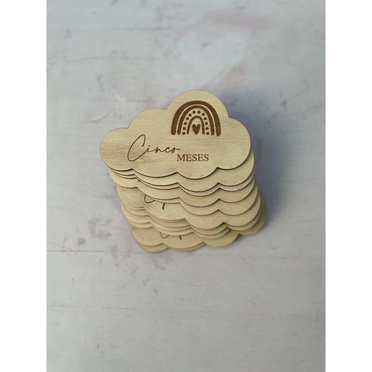 GENERICO - Placas cumple mes nube y arcoiris