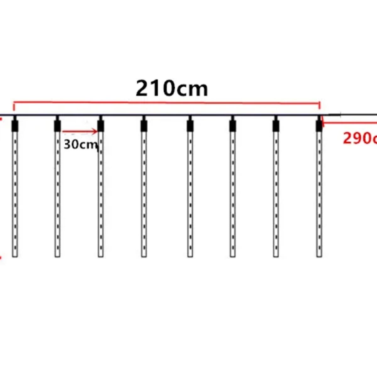 GENERICO - Guirnalda Lluvia De Meteorito Solares Decorativas Luz Fría…