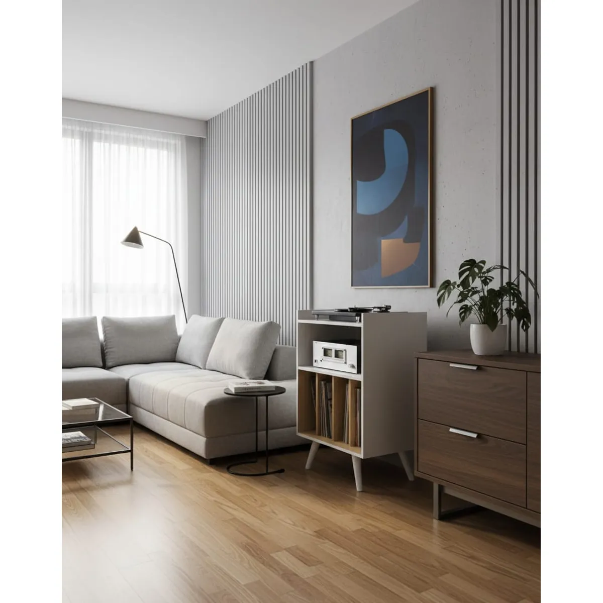 GENERICO - Mueble Rack para vinilos de 60 cm x 40cm x 91 cm