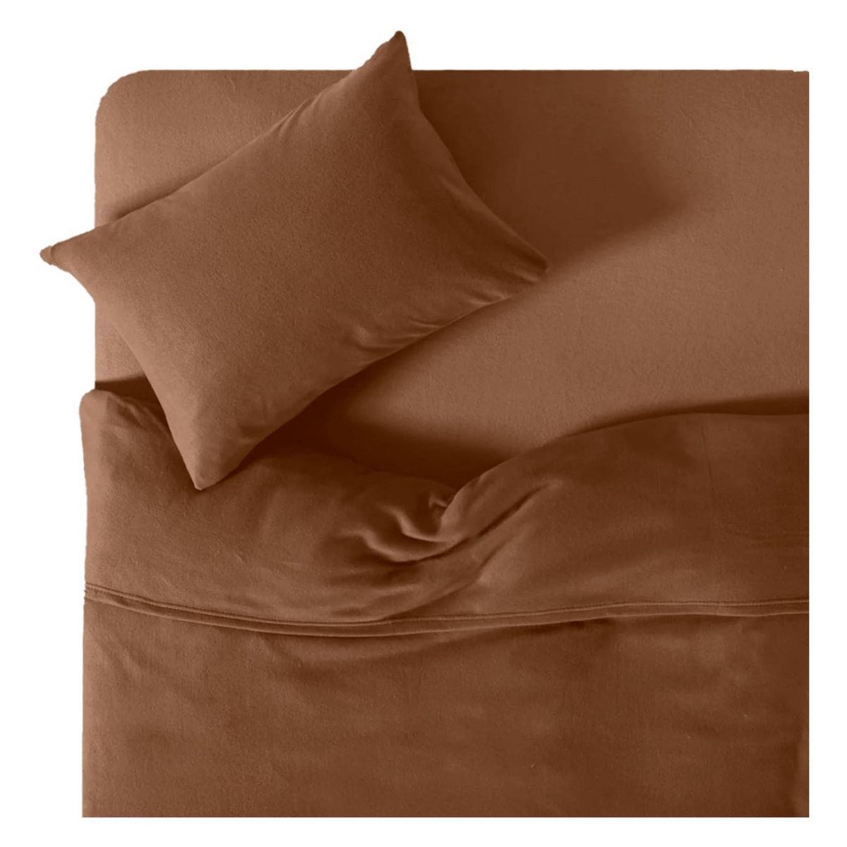 GENERICO - Juego de Sabanas De Polar 2.0 Plazas (Queen) - Café